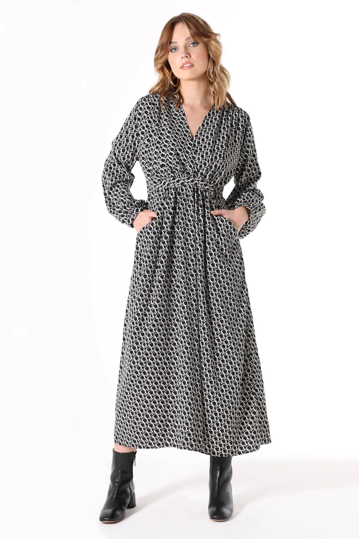 Signature Tie Dress Black