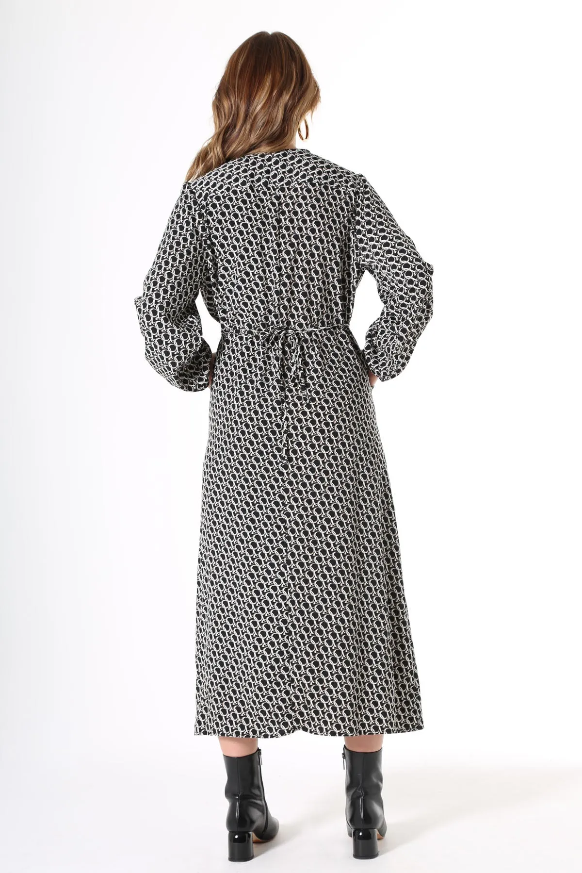Signature Tie Dress Black