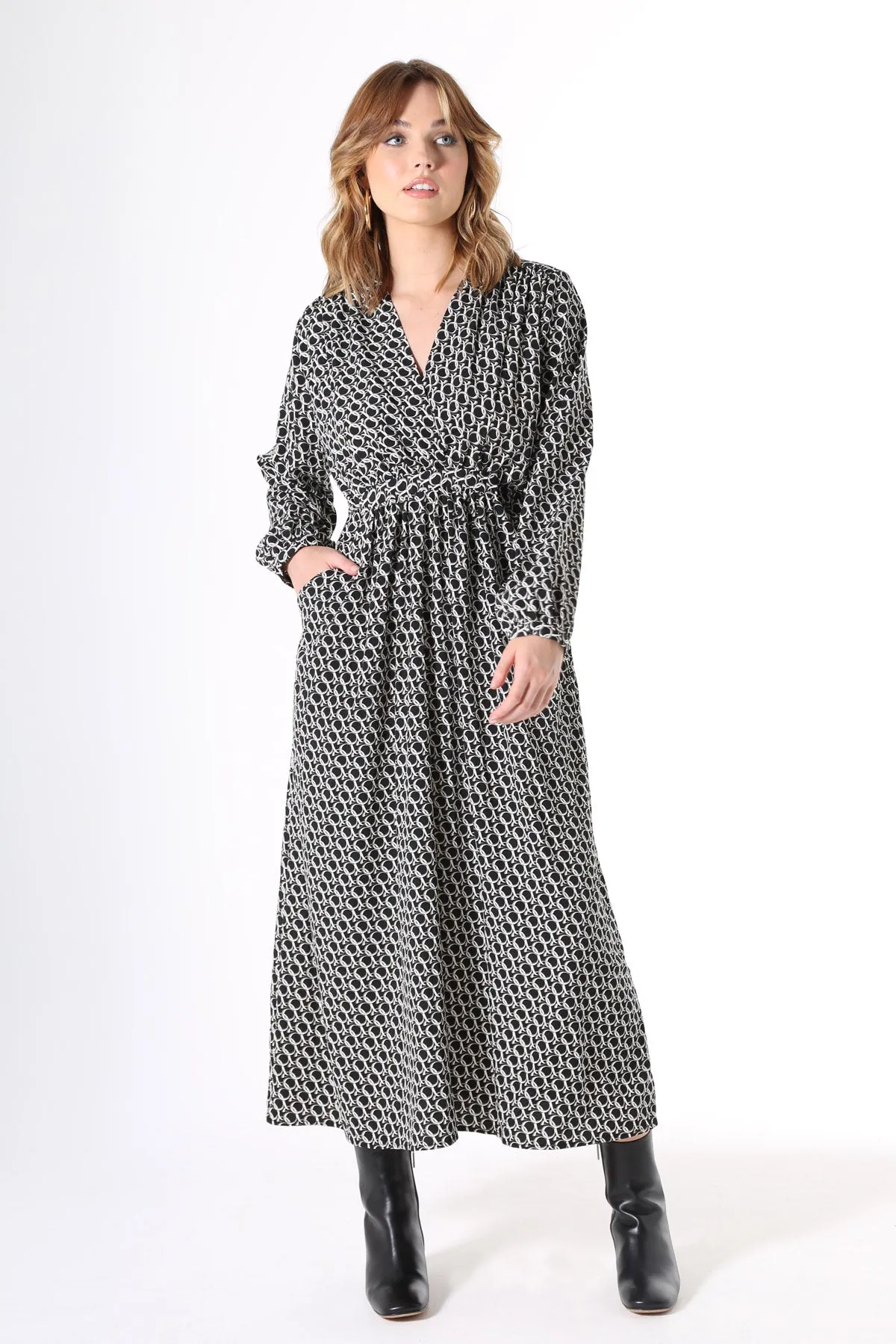 Signature Tie Dress Black