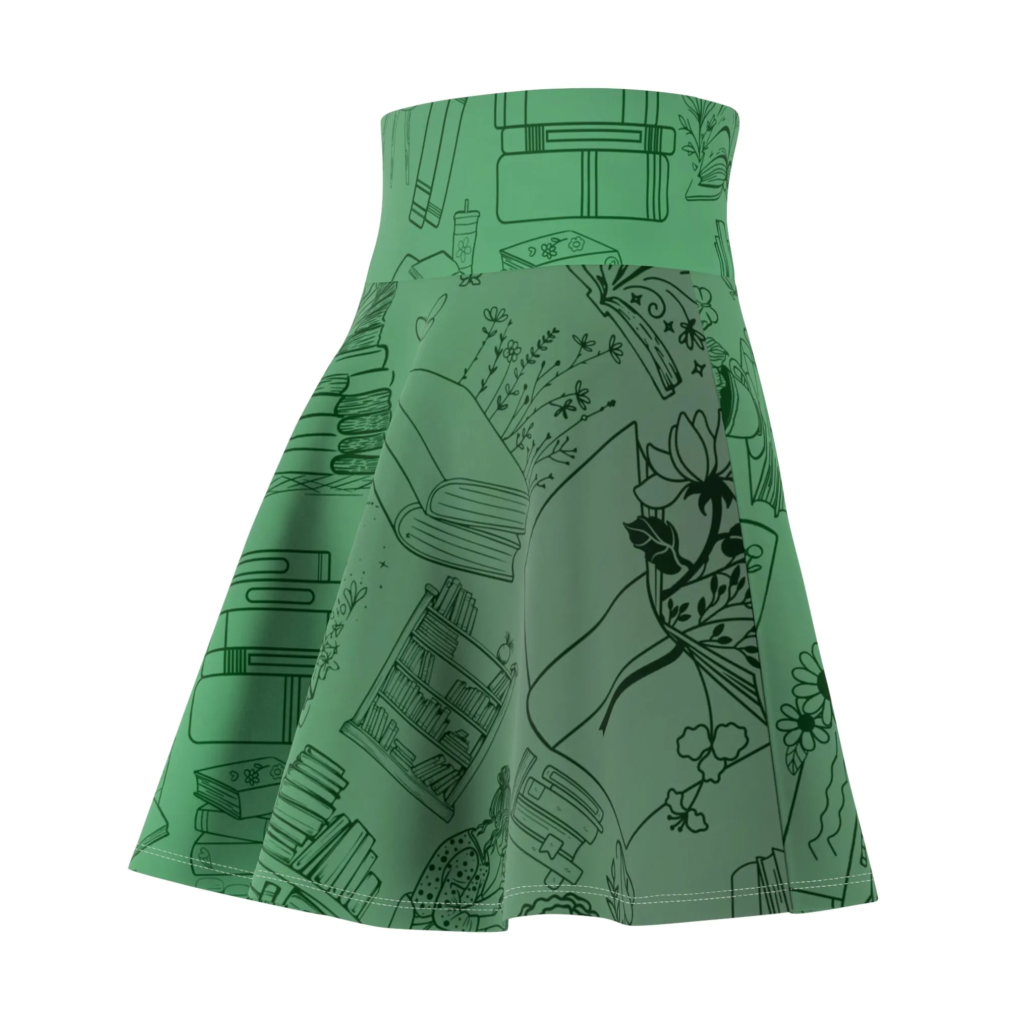 Skirt: All Booked Print | Skater Style