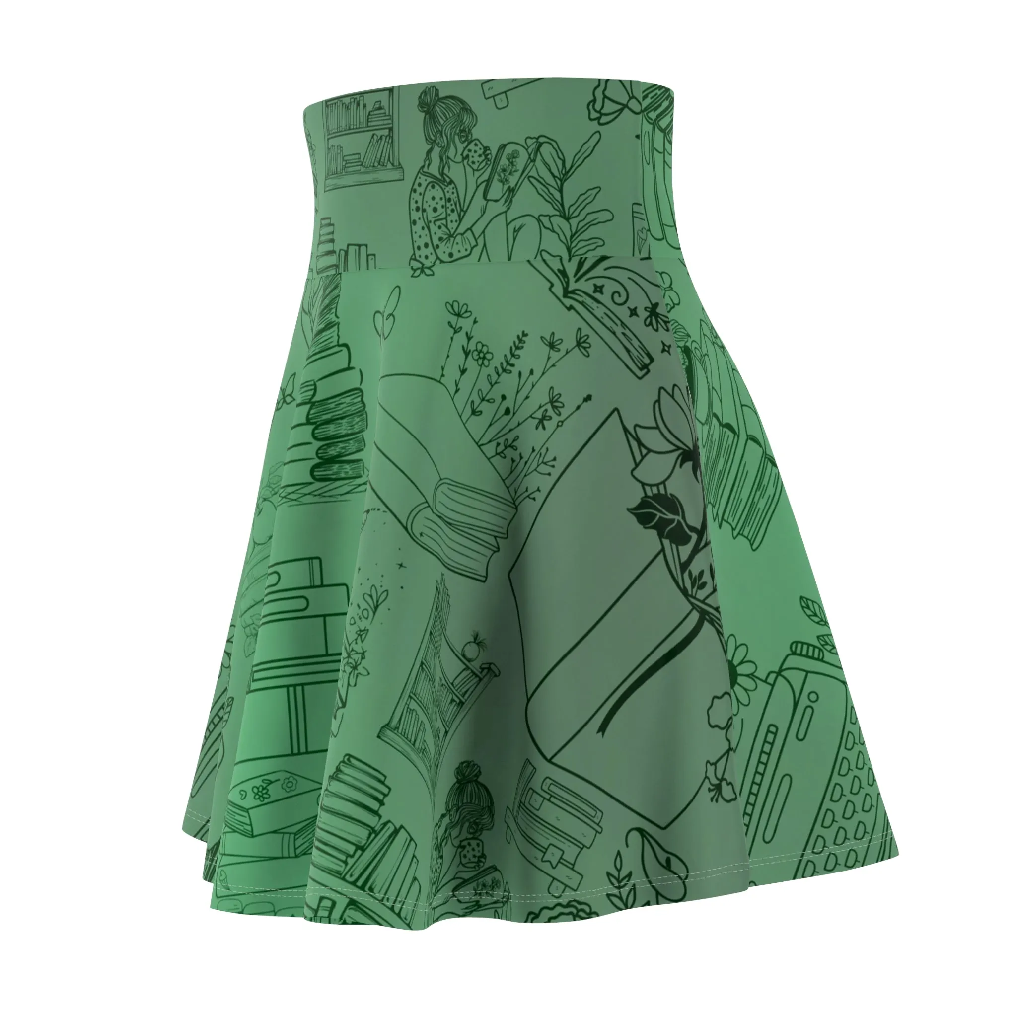 Skirt: All Booked Print | Skater Style
