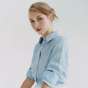 Sky Blue Linen Jane Shirt