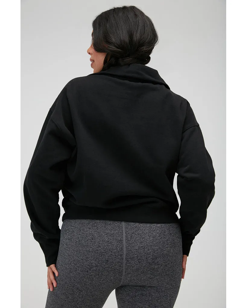 Spiritual Gangster Half Zip Pullover - Womens - Black