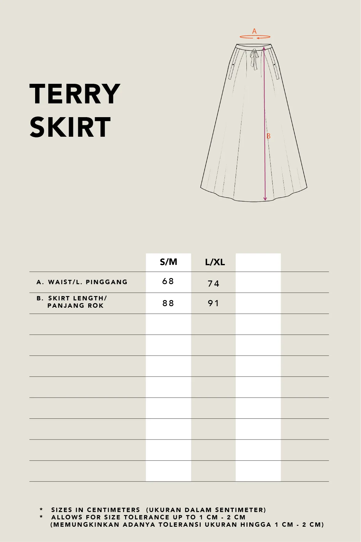 TERRY BOX PLEATED SKIRT DENIM