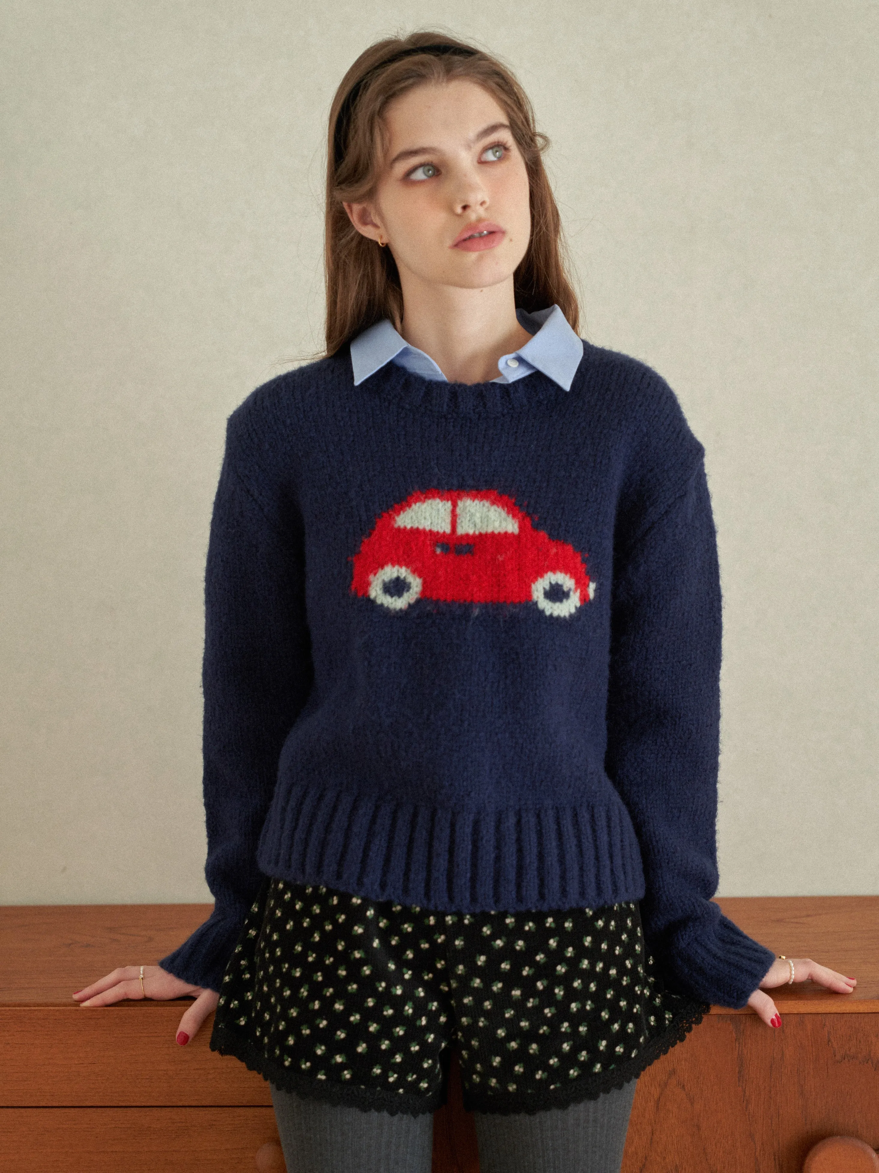 Tiny Flower Corduroy Half Pants