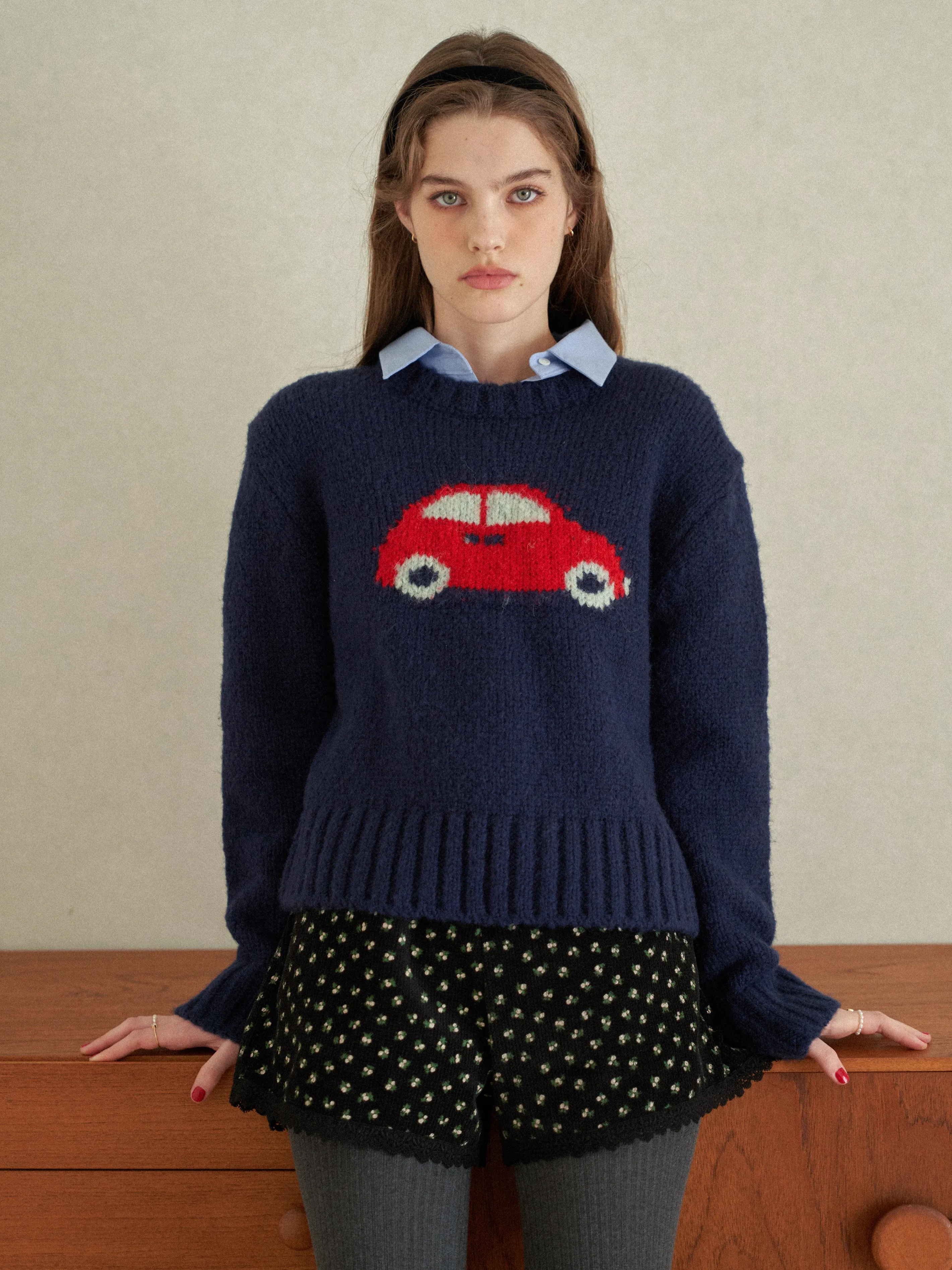Tiny Flower Corduroy Half Pants