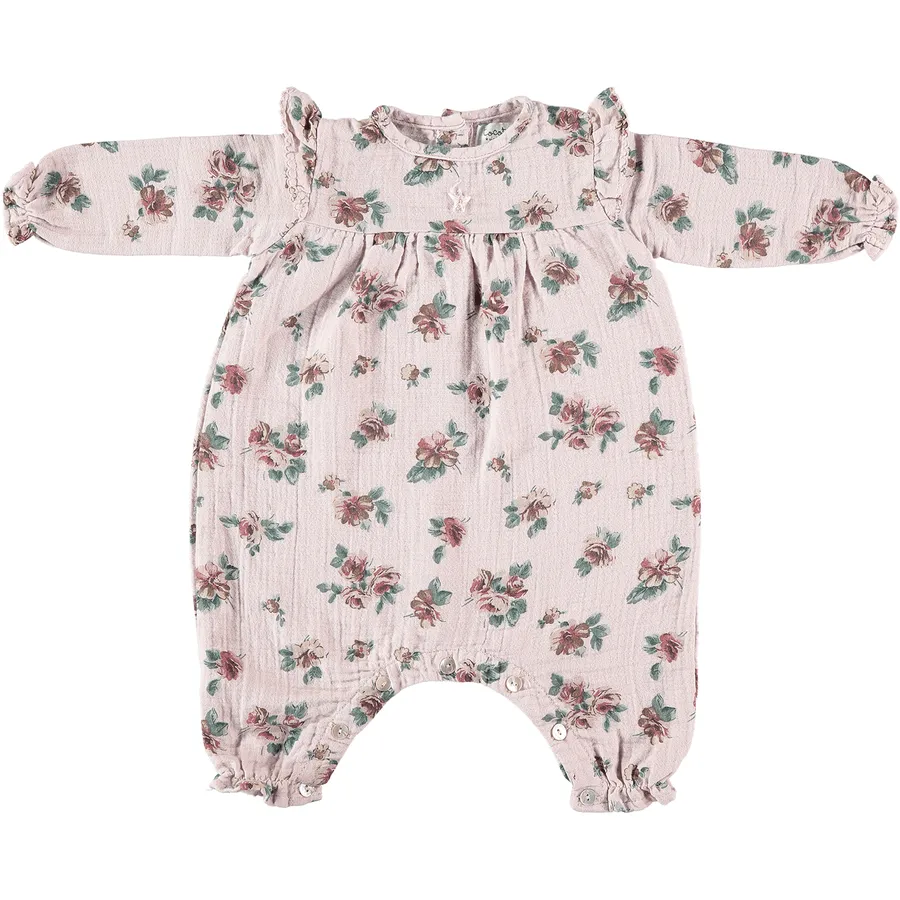 Tocoto Vintage Pink Flower Print Romper