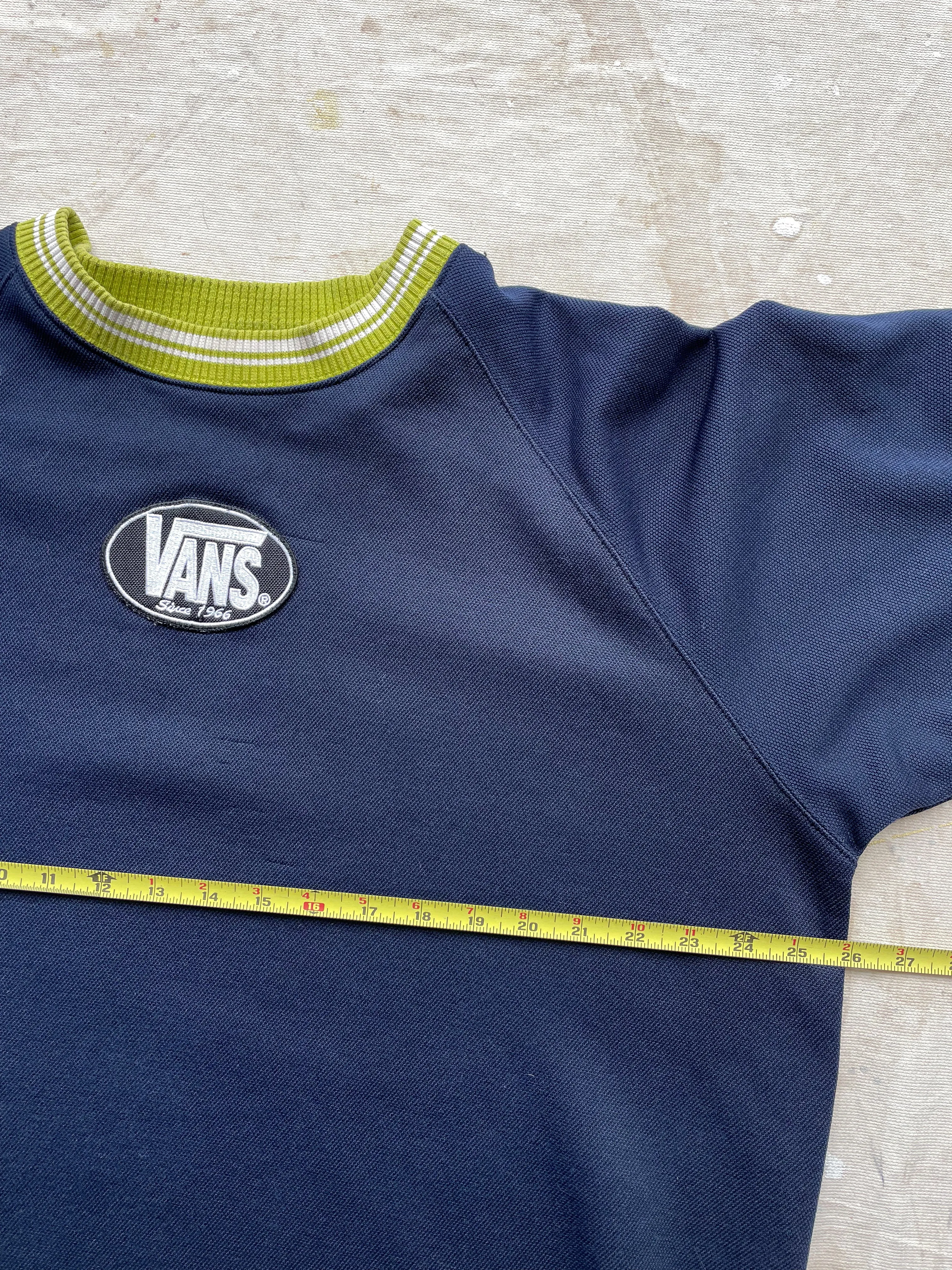 VANS FLEECE LINED CREWNECK—NAVY [L/XL]