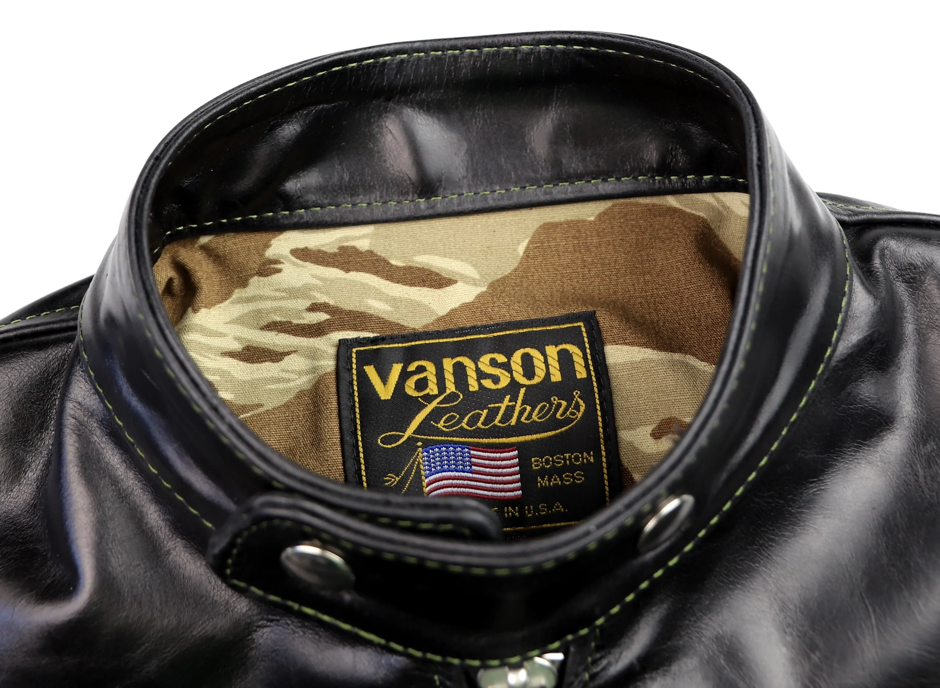 Vanson Agent X Slim Fit Cafe Racer, Black Bainbridge, size Small