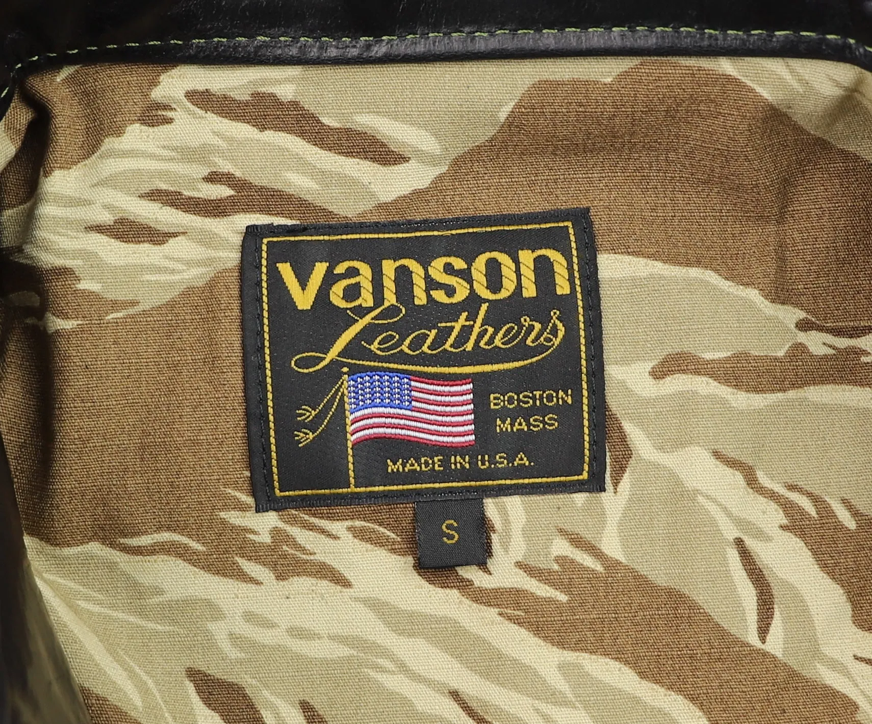 Vanson Agent X Slim Fit Cafe Racer, Black Bainbridge, size Small