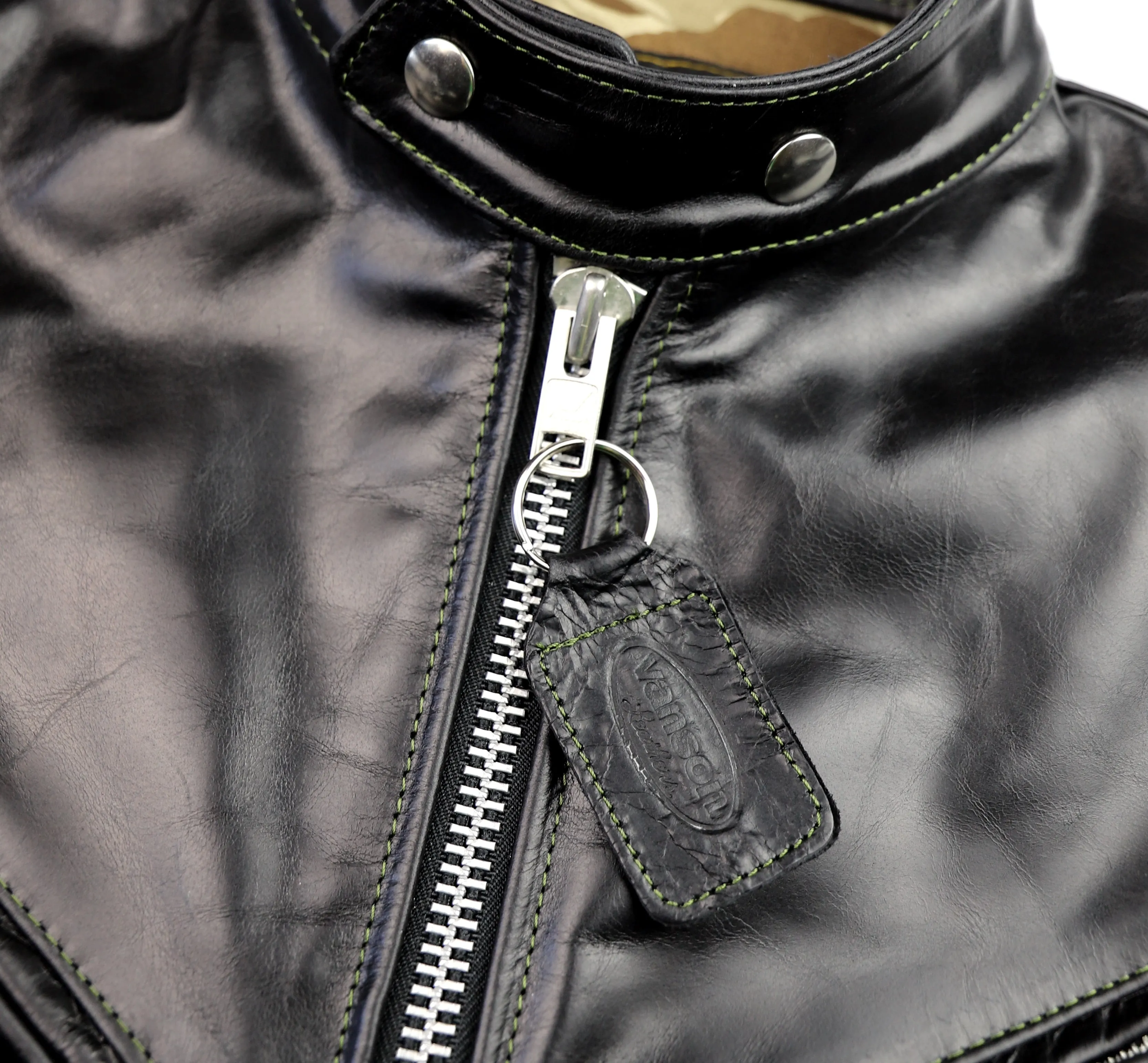 Vanson Agent X Slim Fit Cafe Racer, Black Bainbridge, size Small
