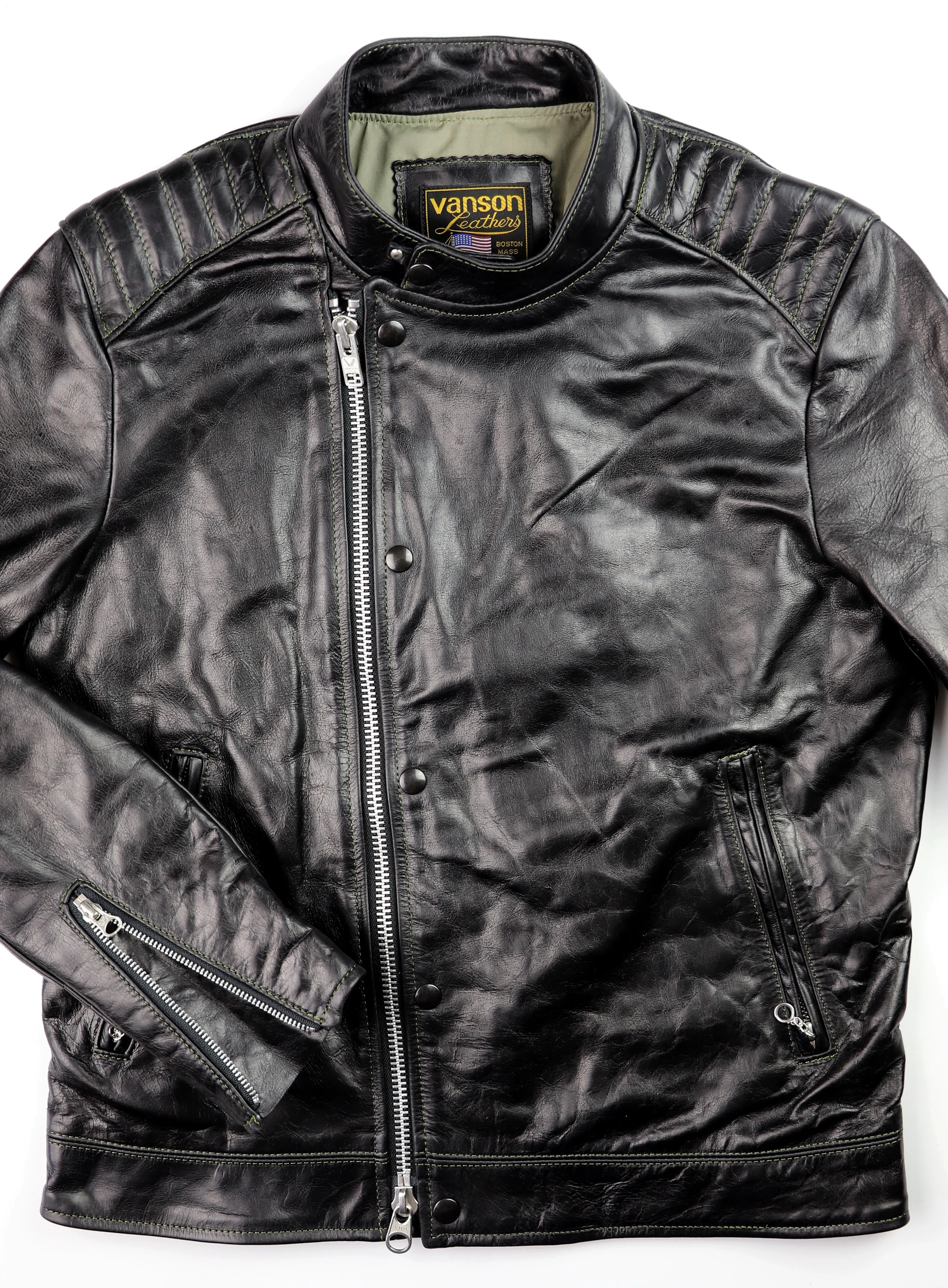 Vanson Portland, Black Bainbridge, size Large (42)