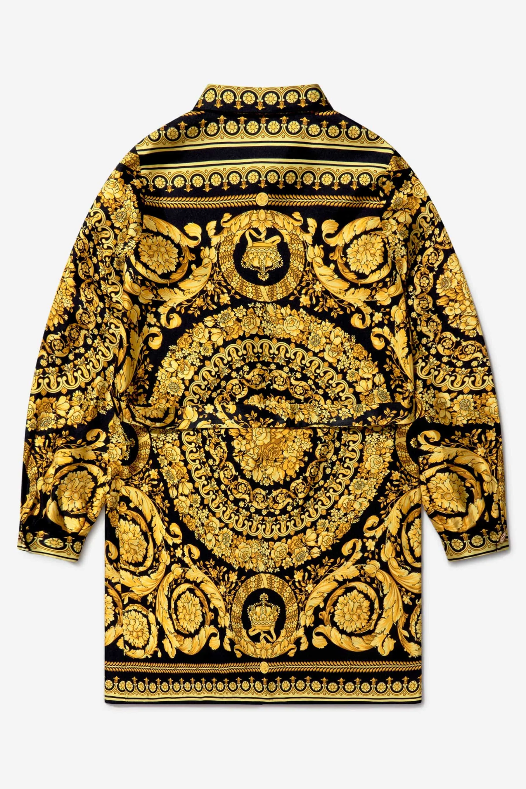 Versace Girls Baroque Print Shirt Dress