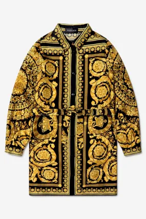 Versace Girls Baroque Print Shirt Dress