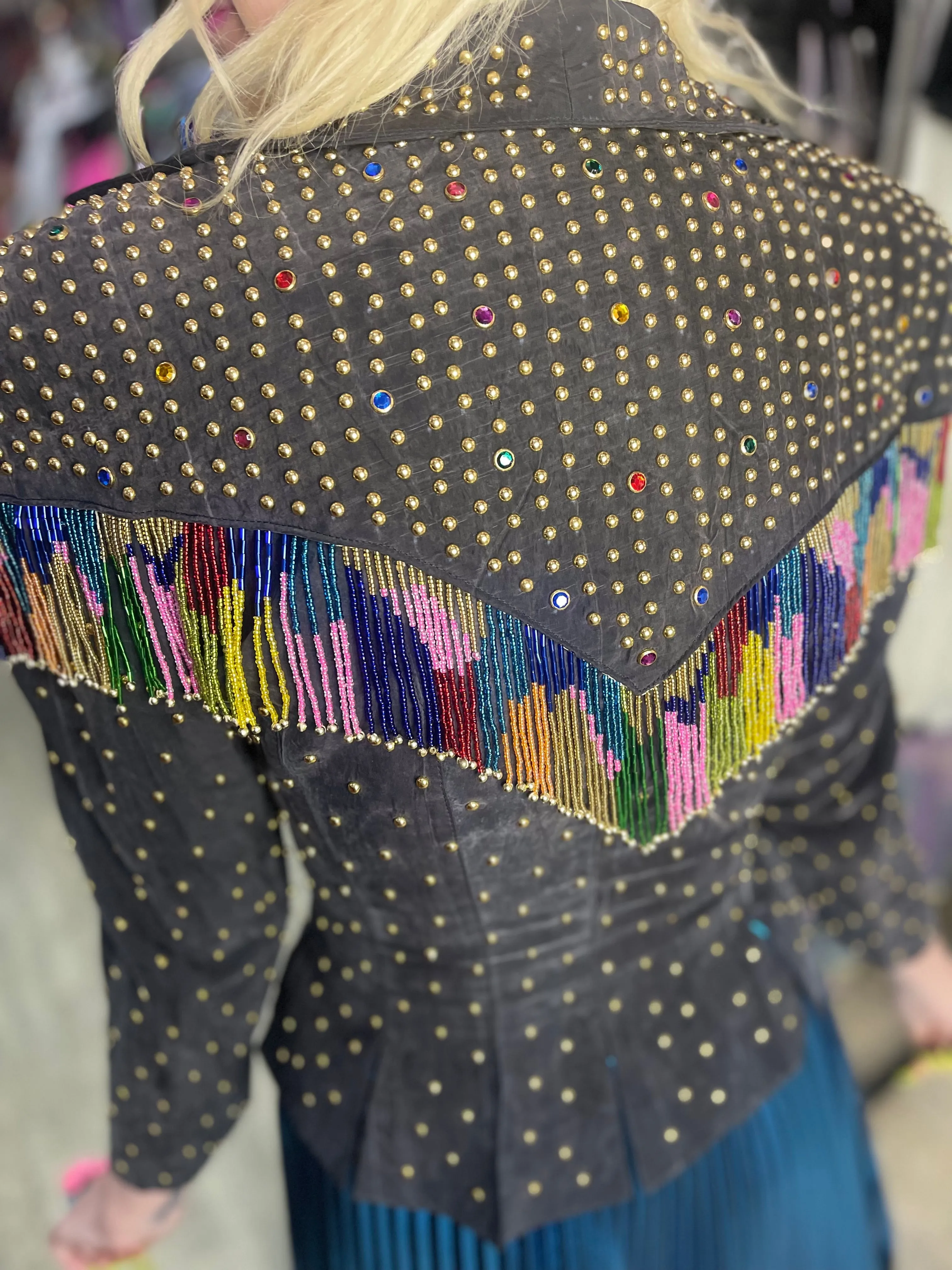 Vintage 90s Bedazzled Studded Jacket