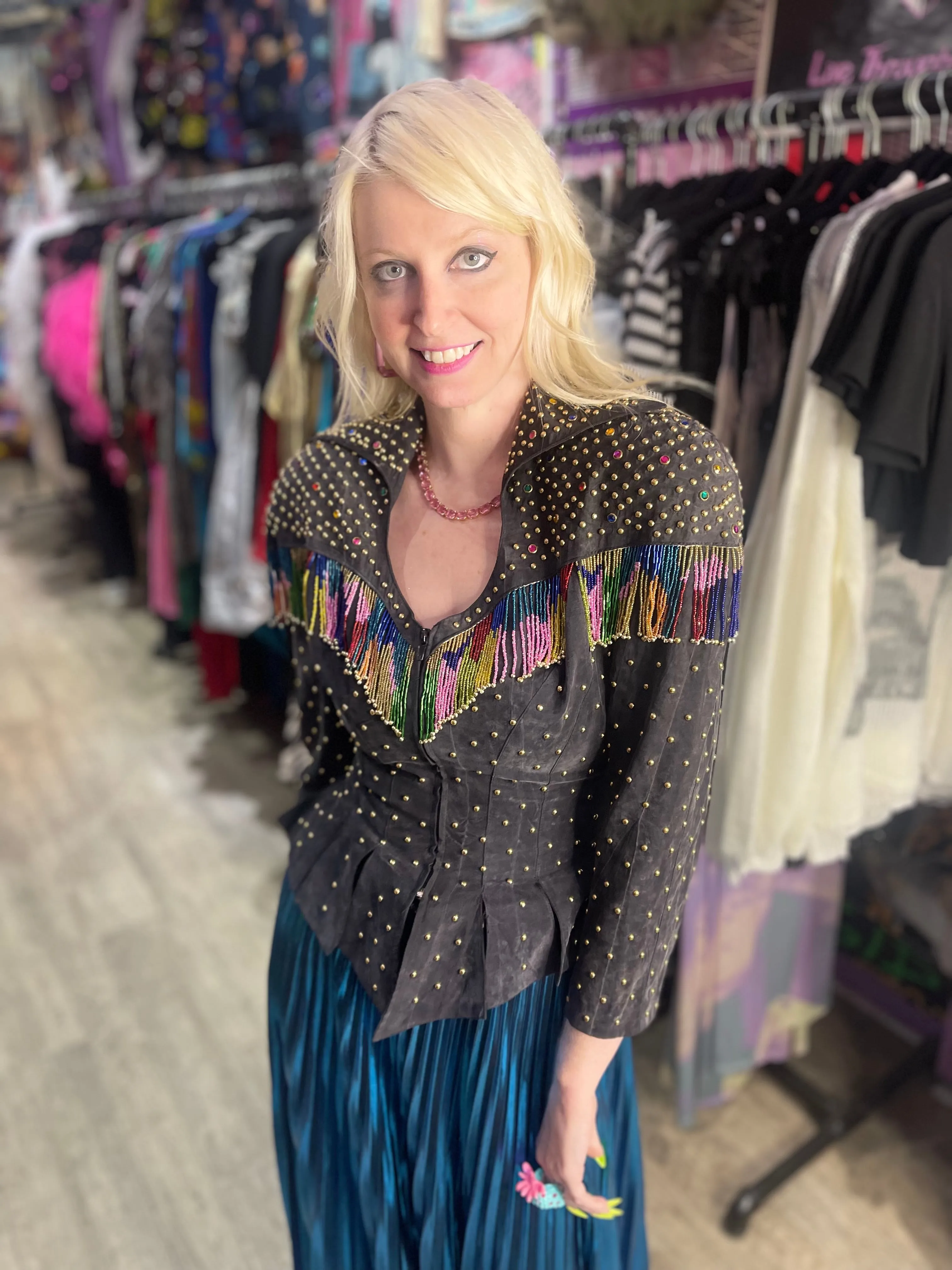 Vintage 90s Bedazzled Studded Jacket