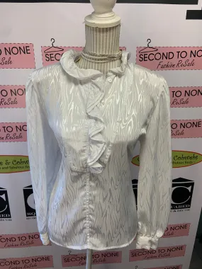 Vintage Ruffle Front Printed (Size 10)