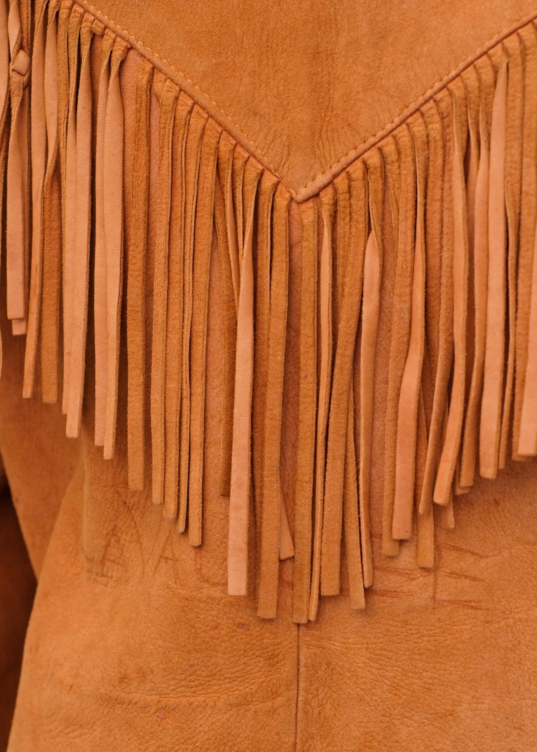 Vintage Western Buckskin Suede Fringed Jacket • Canadian