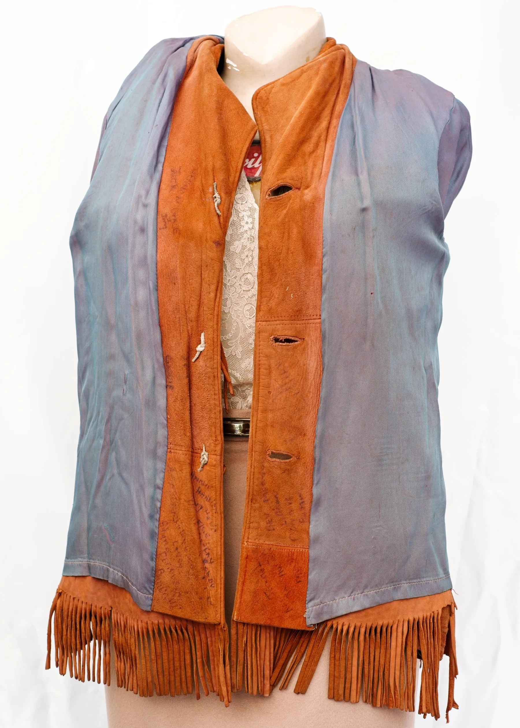 Vintage Western Buckskin Suede Fringed Jacket • Canadian