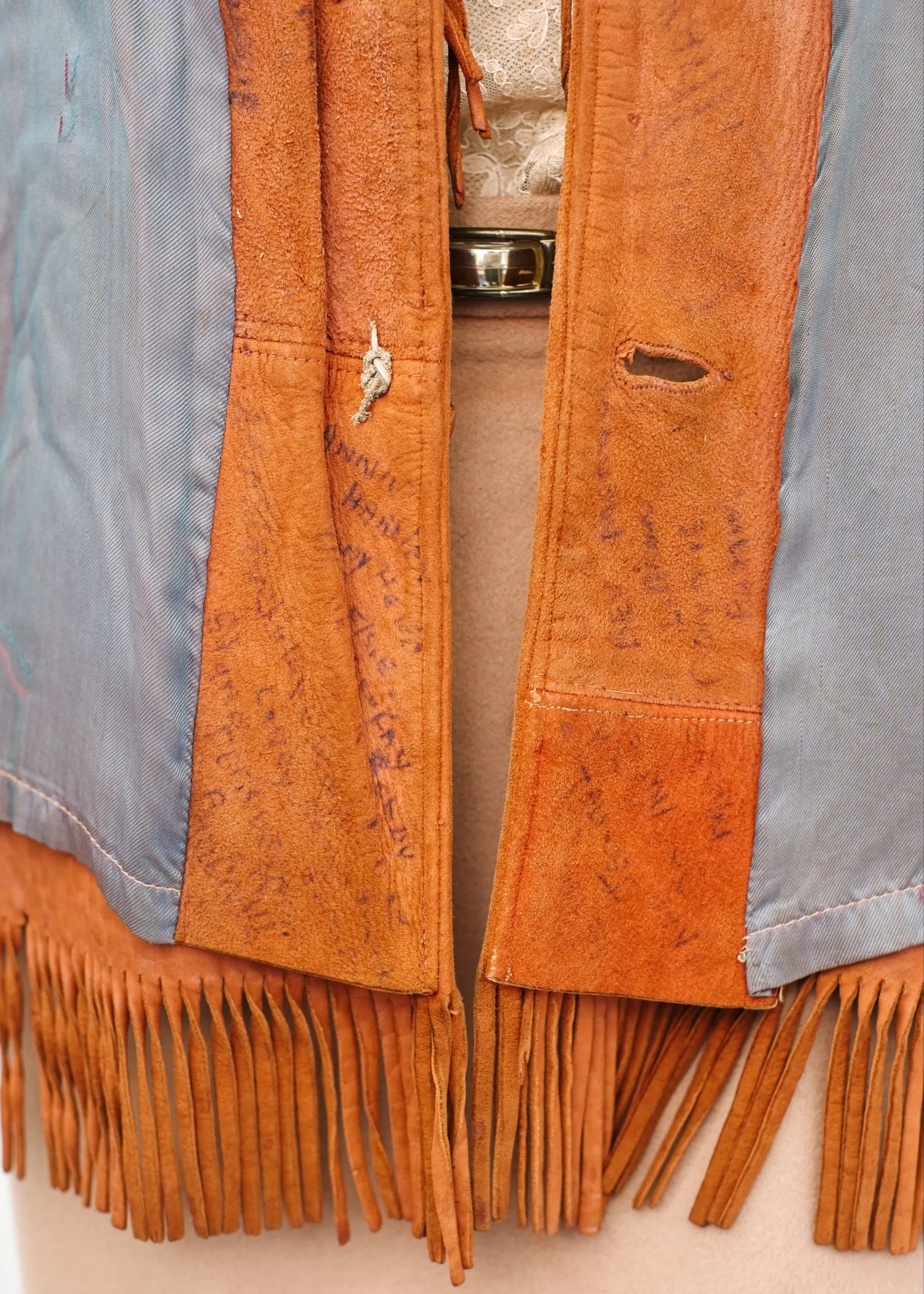 Vintage Western Buckskin Suede Fringed Jacket • Canadian