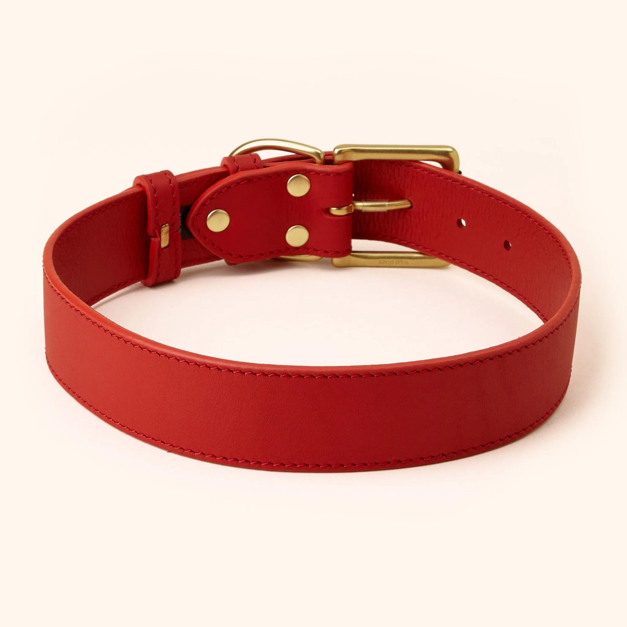Wide Leather Dog Collar