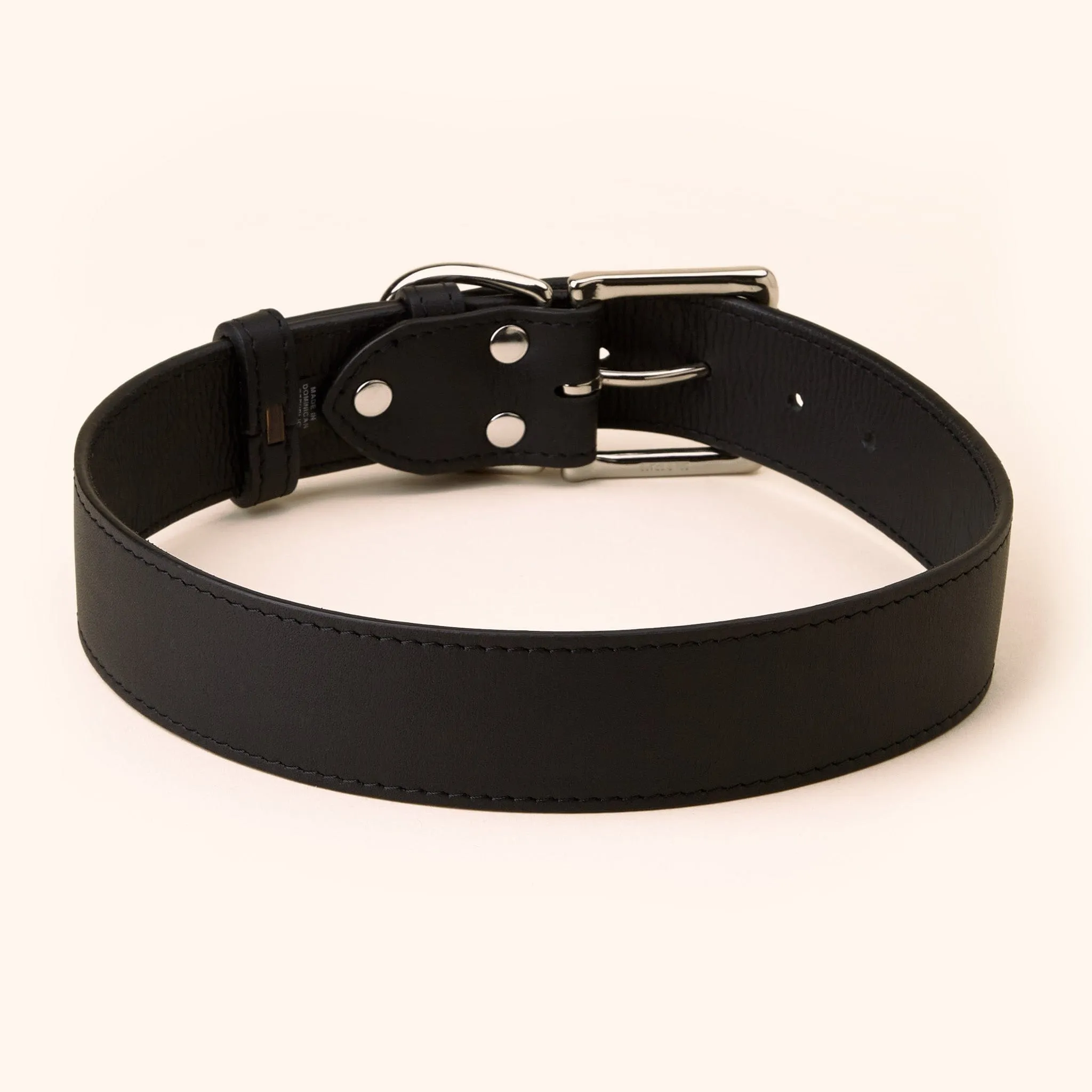 Wide Leather Dog Collar