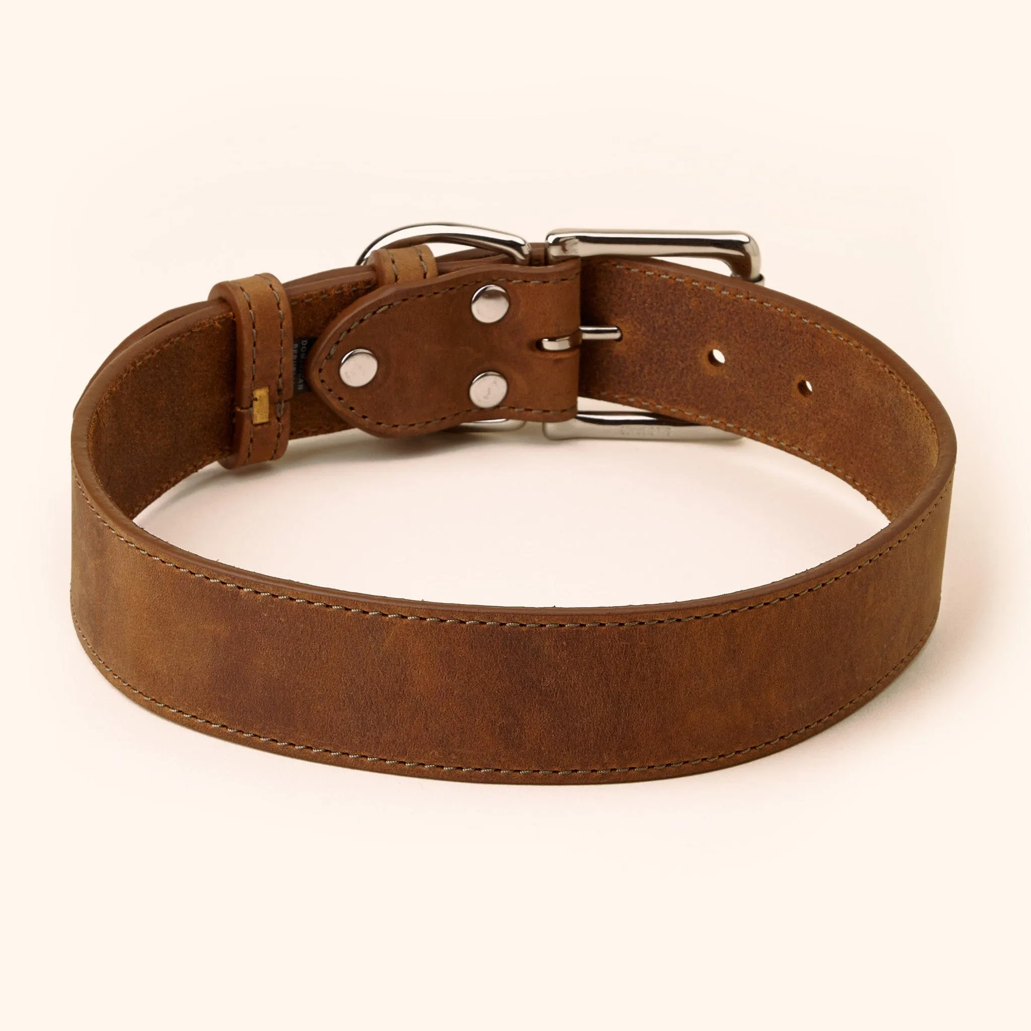 Wide Leather Dog Collar