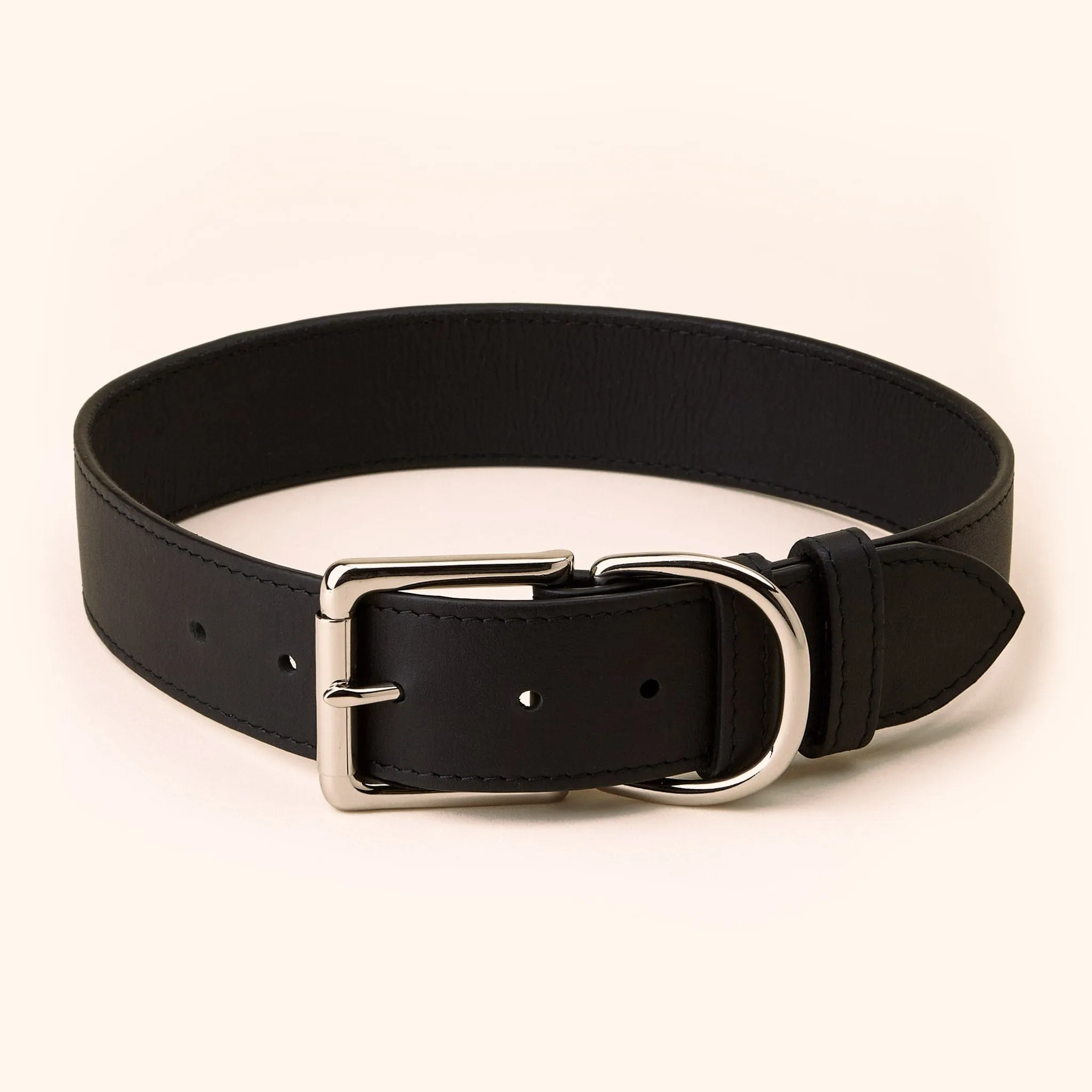Wide Leather Dog Collar