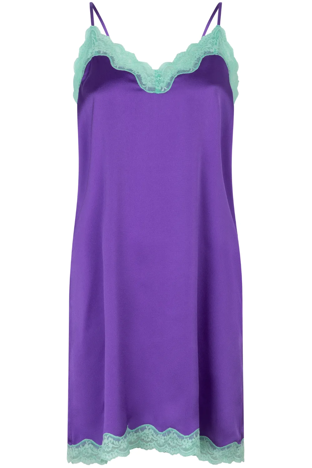 Willow Satin Slip Dress Purple