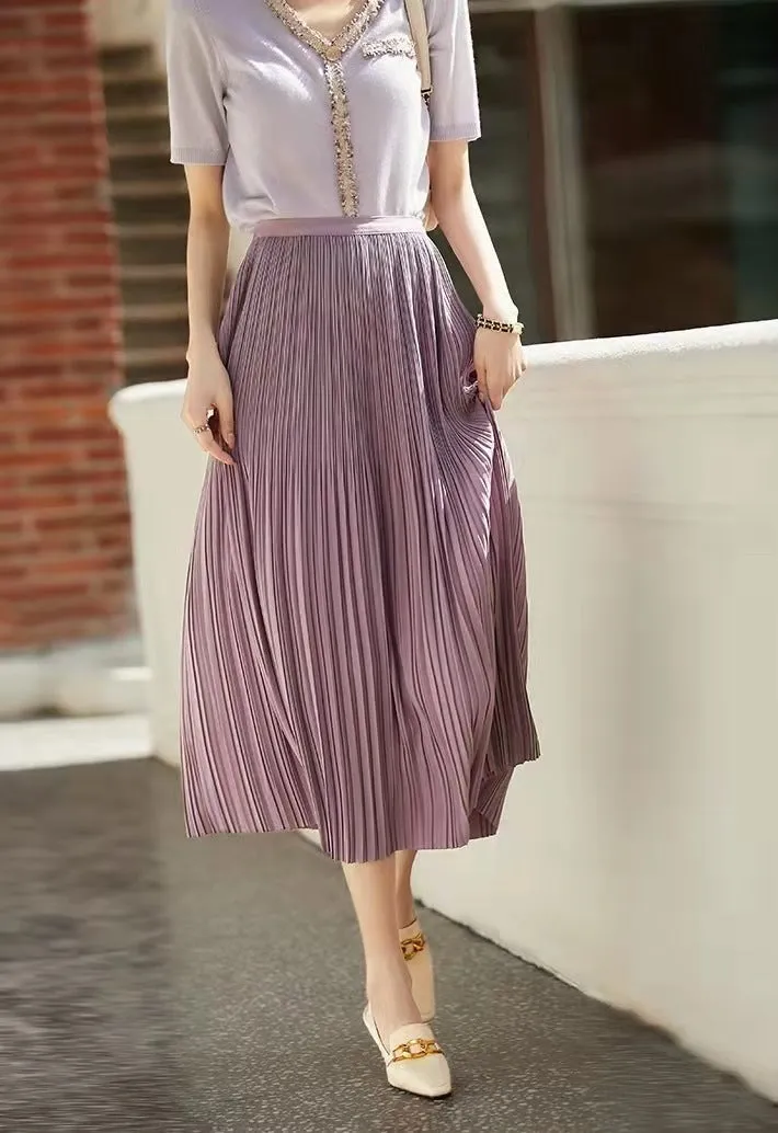Women's Delicate Artistic Pleated Skirt