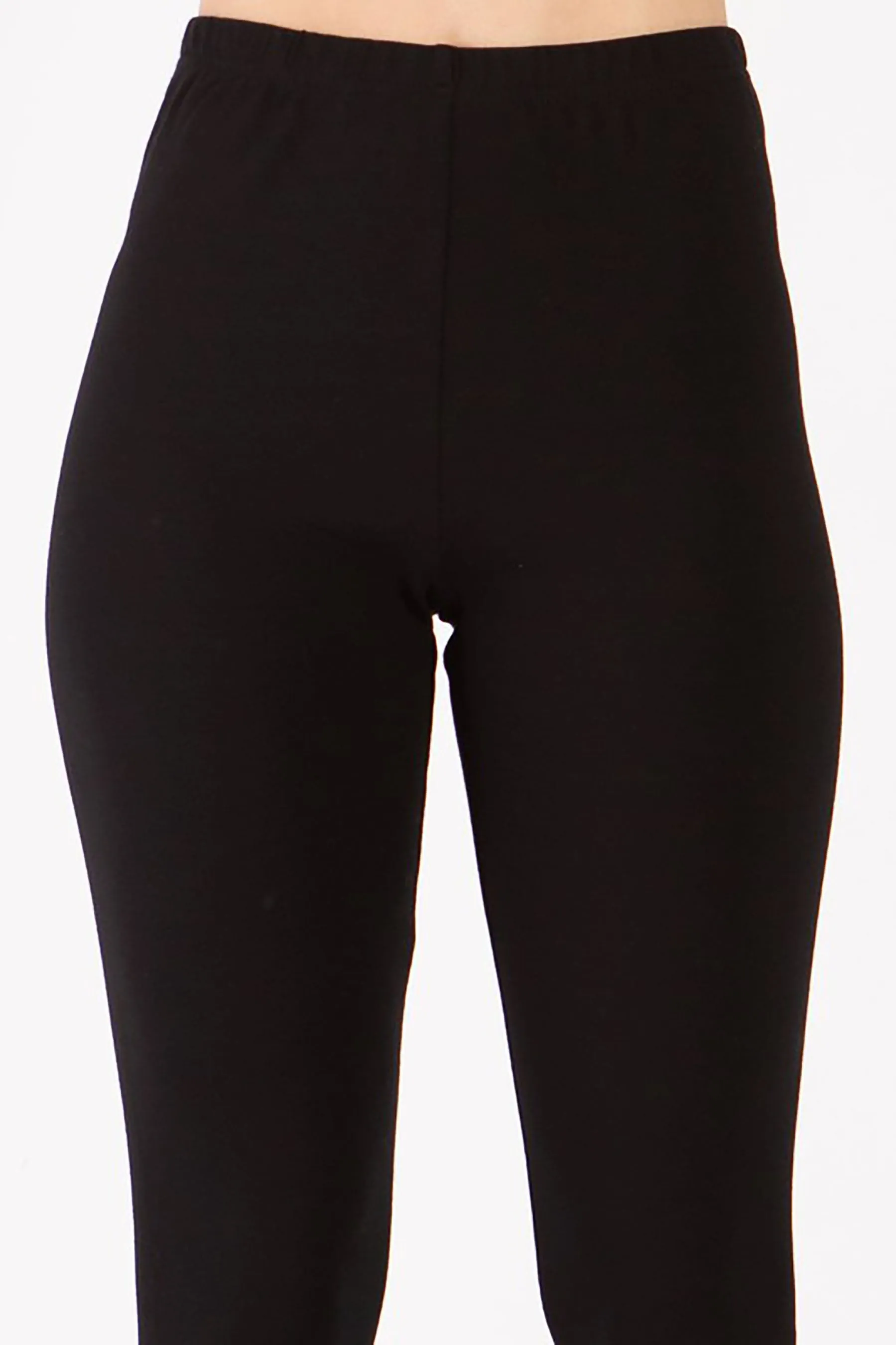 Women's Solid Basic High-Waisted Leggings
