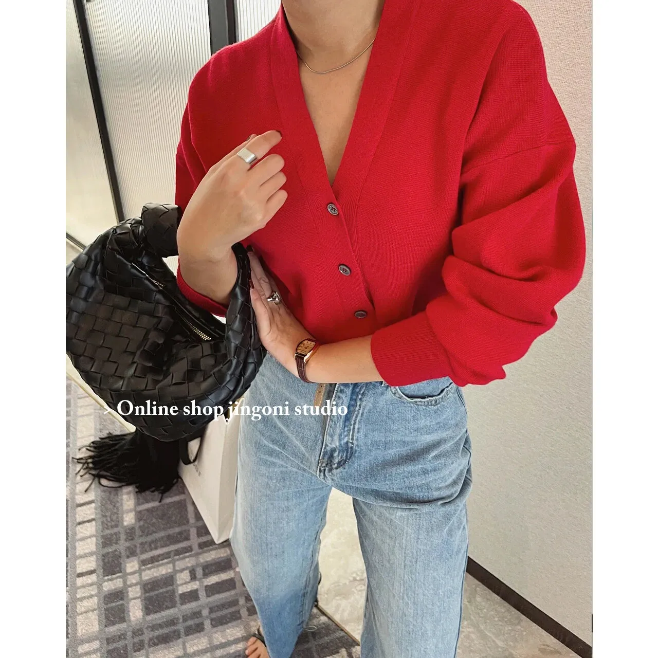 Y2K Heavy Pullover Crop Tops Cardigans