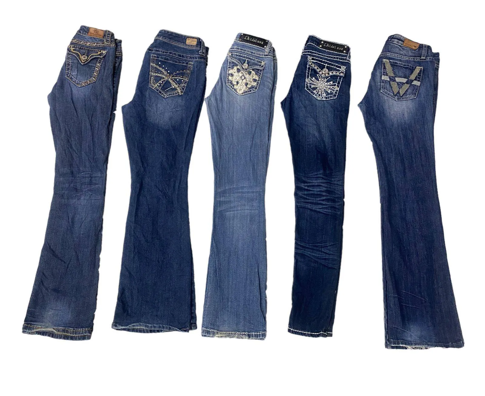Y2K Unique Beautiful Branded Jeans - 13 Pcs