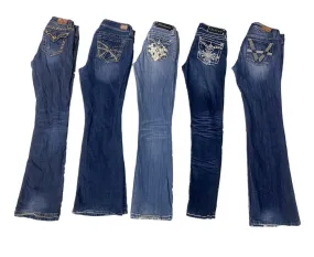 Y2K Unique Beautiful Branded Jeans - 13 Pcs